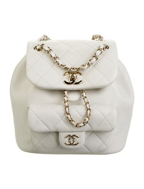 chanel white pvc backpack|Chanel duma backpack price.